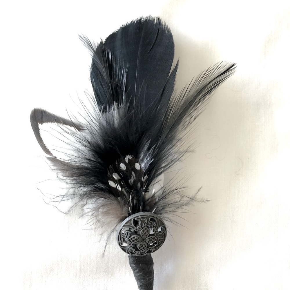 Feather Brooch or Boutonnière